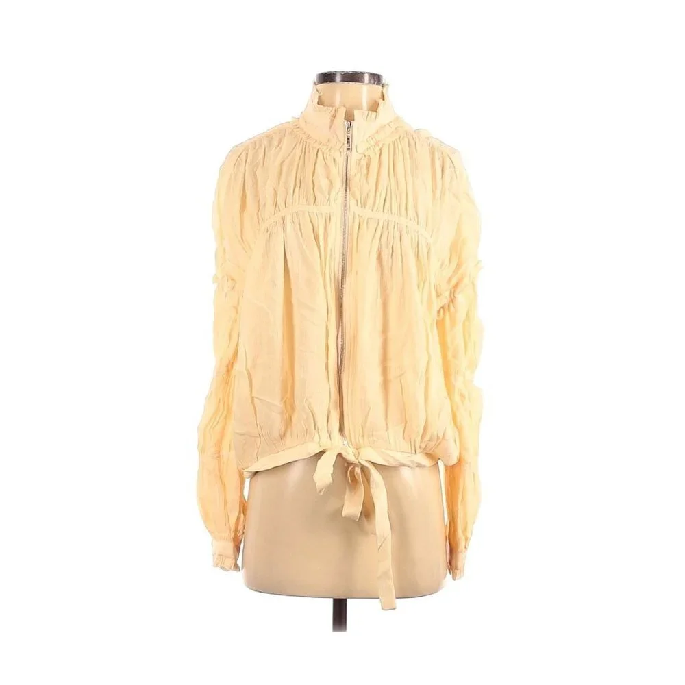Ella Blue Jacket Top Women Size Medium - Picture 1 of 9